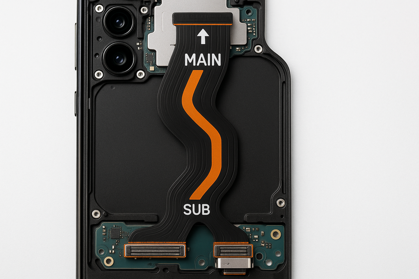 Samsung Galaxy S22 Ultra Flex Cable Installation View
