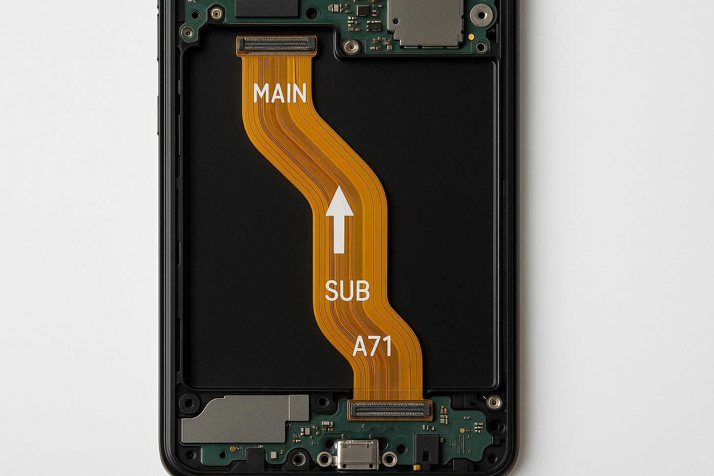 Samsung Galaxy A71 Flex Cable Installation View