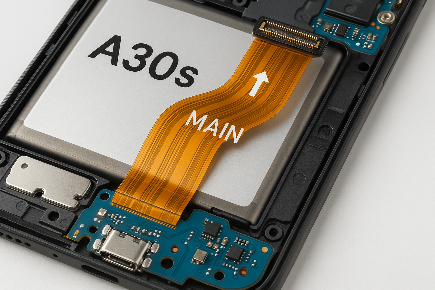 Samsung A30S Flex Cable Installation View