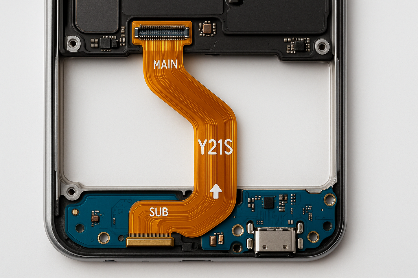 Samsung Galaxy Y21S Flex Cable Installation View